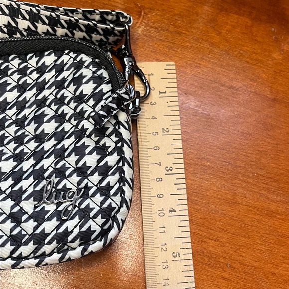 NWT Lug Coupe XL Crossbody | Black & White Houndstooth - Picture 3 of 9